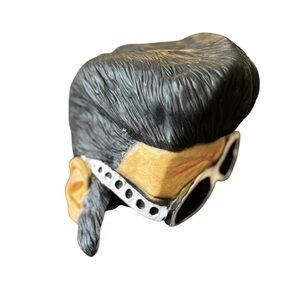 VTG 80’s Rock-n-Roll Elvis Greaser Costume Partial Mask Halloween Headpiece